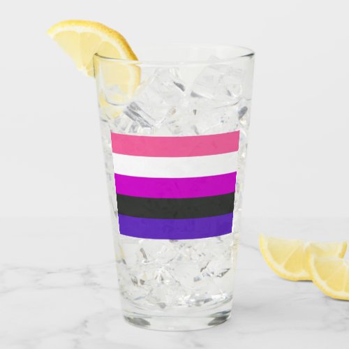 Genderfluid Pride Flag Glass