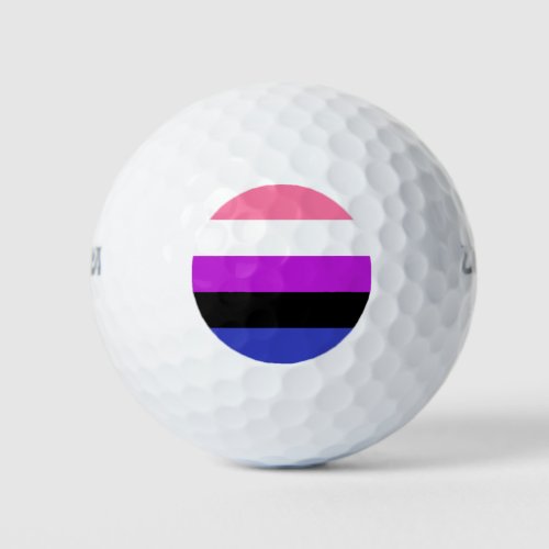 Genderfluid Pride Flag Golf Balls