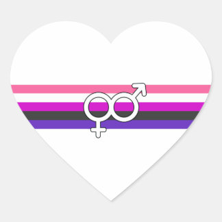 Genderfluid Pride Flag Heart Sticker