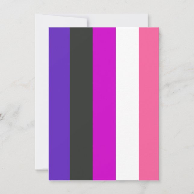 Genderfluid Pride Flag Holiday Card (Front)