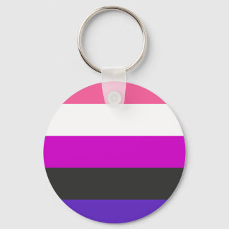 Genderfluid Pride Flag Keychain
