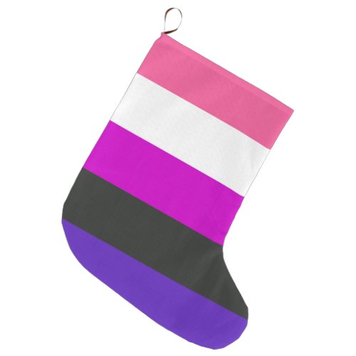 Genderfluid Pride Flag Large Christmas Stocking