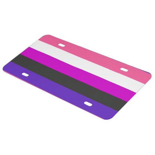 Genderfluid Pride Flag License Plate