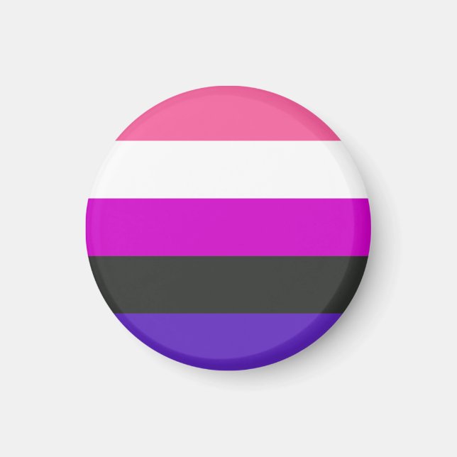 Genderfluid Pride Flag Magnet (Front)