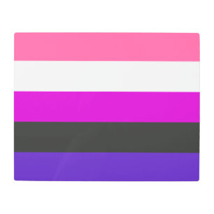 Genderfluid Pride Flag Metal Print
