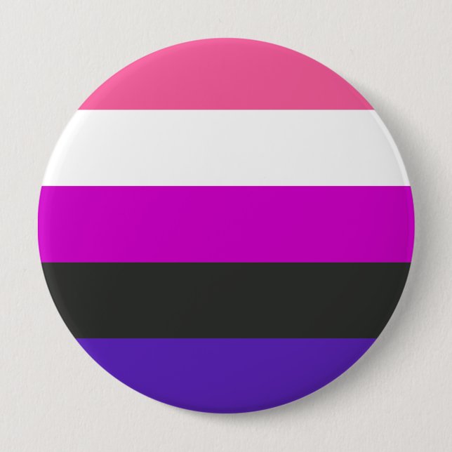 Genderfluid Pride Flag Pinback Button (Front)