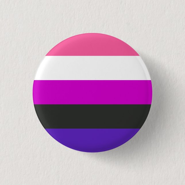 Genderfluid Pride Flag Pinback Button (Front)