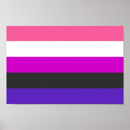 Genderfluid Pride Flag Poster