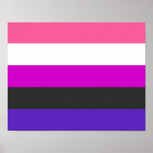 Genderfluid Pride Flag Poster
