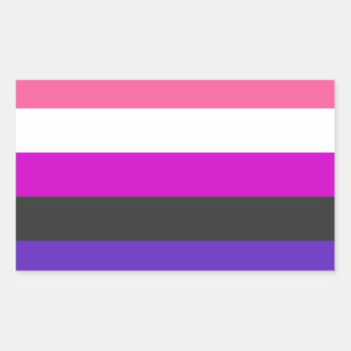 Genderfluid Pride Flag Rectangular Sticker