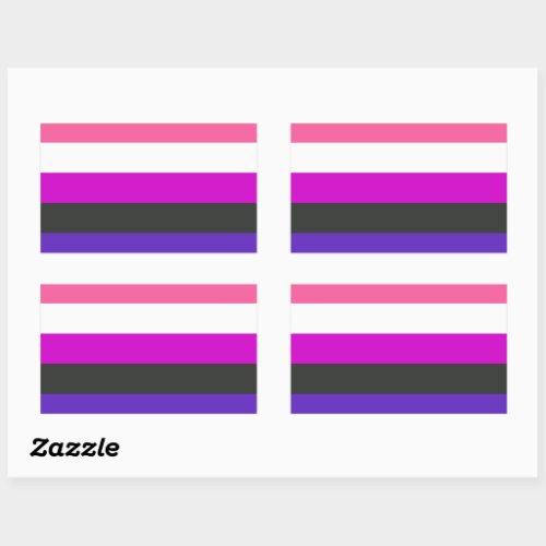 Genderfluid Pride Flag Rectangular Sticker