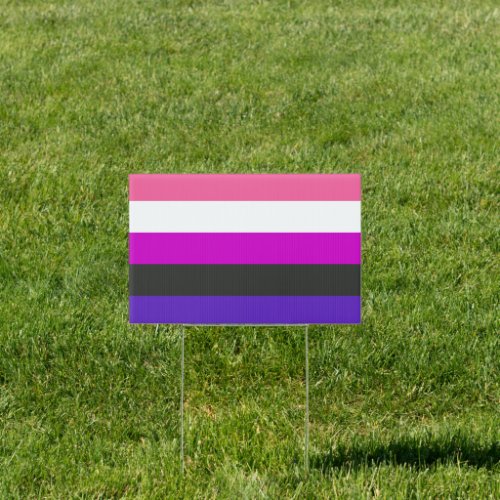 Genderfluid Pride Flag Sign