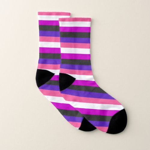 Genderfluid Pride Flag Socks