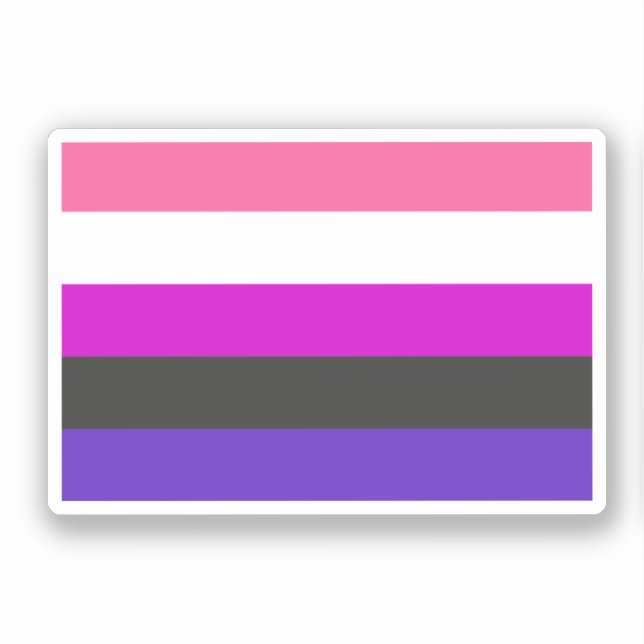 Genderfluid Pride Flag Sticker (Front)