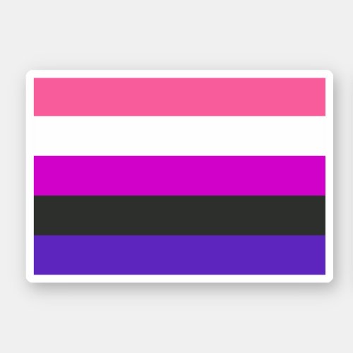 Genderfluid Pride Flag Sticker