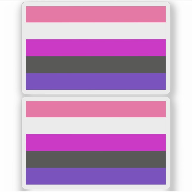 Genderfluid Pride Flag Sticker (Front)