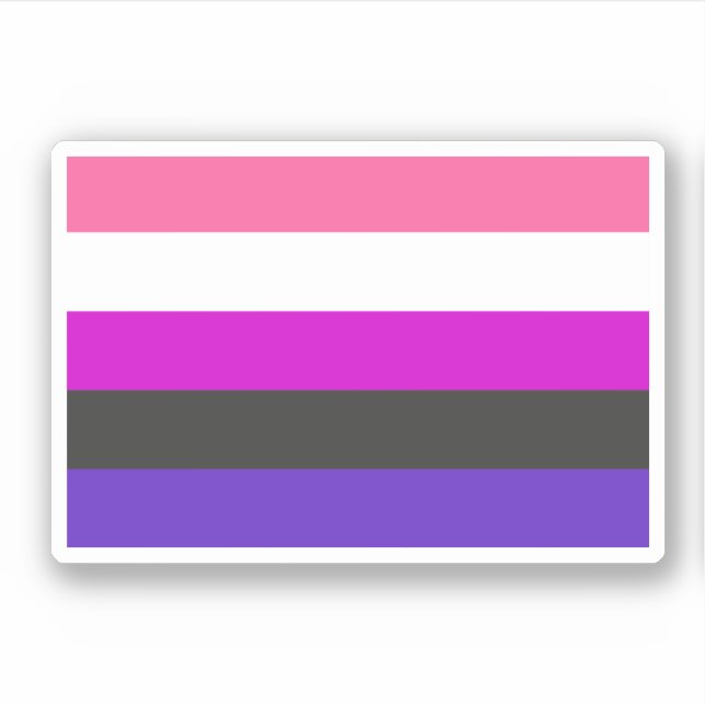 Genderfluid Pride Flag Sticker (Front)