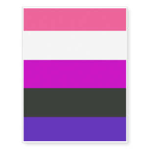 GENDERFLUID PRIDE FLAG TEMPORARY TATTOOS