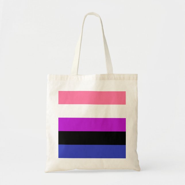 Genderfluid Pride Flag Tote Bag (Front)