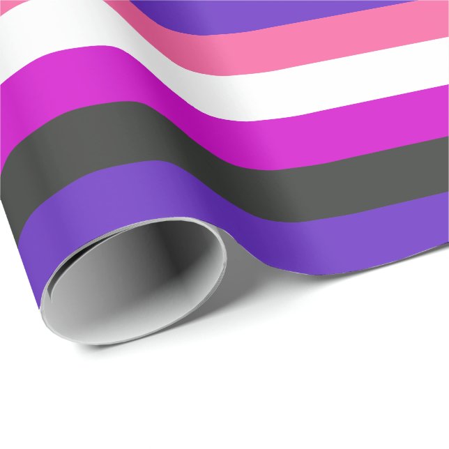 Genderfluid Pride Flag Wrapping Paper (Roll Corner)