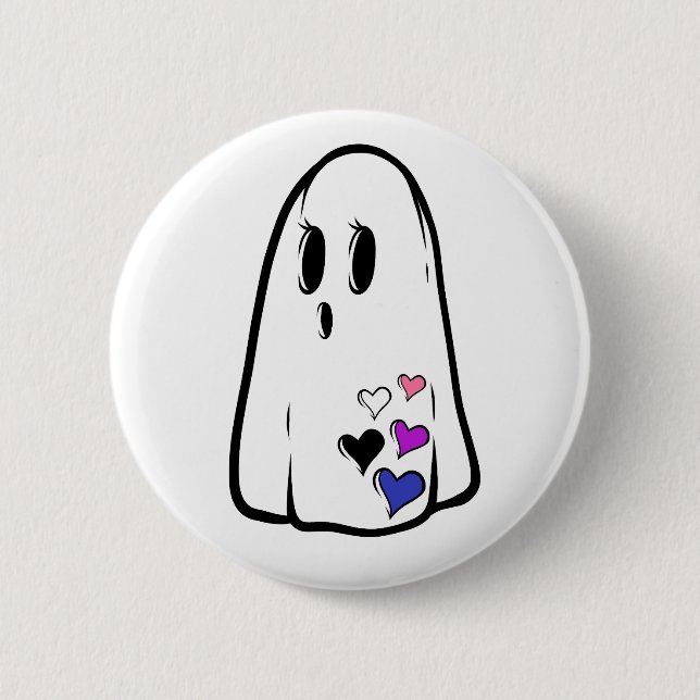 Genderfluid Pride Ghost Button (Front)