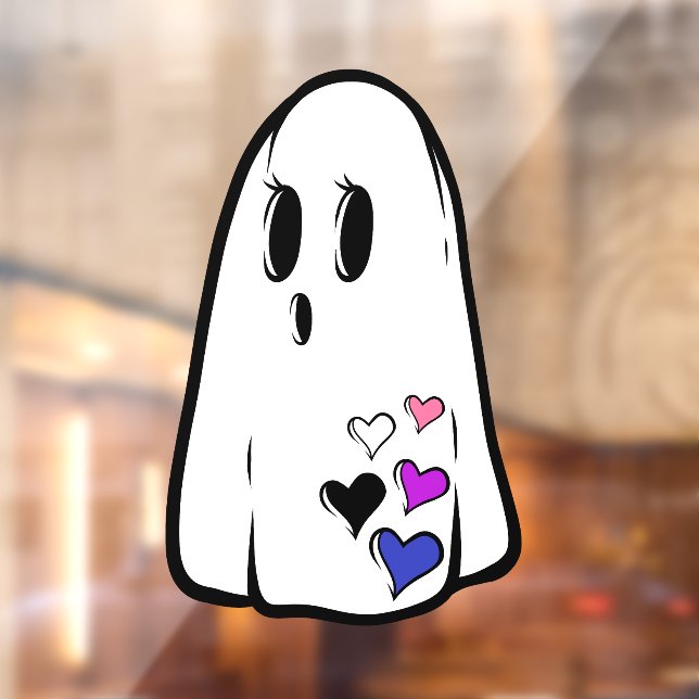 Genderfluid Pride Ghost Window Cling (Sheet 2)