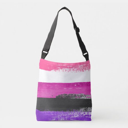Genderfluid Pride Paint Crossbody Bag