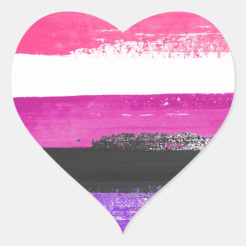 Genderfluid Pride Paint Heart Sticker
