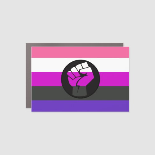 Genderfluid Pride Protest Flag Car Magnet