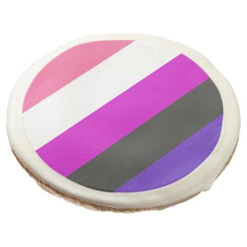 Genderfluid Pride Sugar Cookie