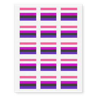 Genderfluid Pride Temporary Tattoos