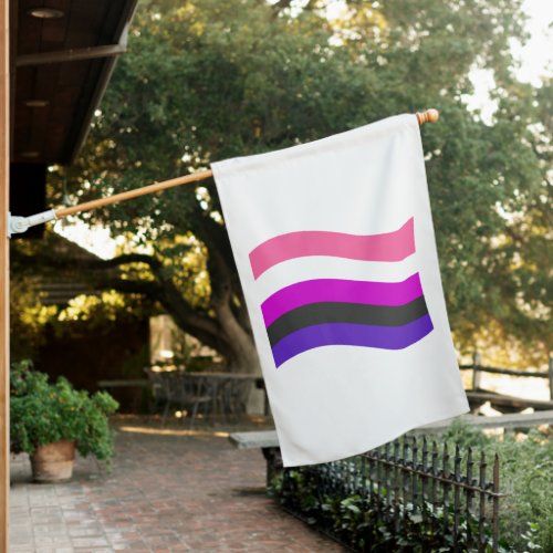 Genderfluid Pride Wavy Flag