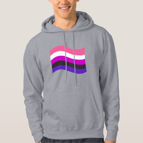 Genderfluid Pride Wavy Flag Hoodie