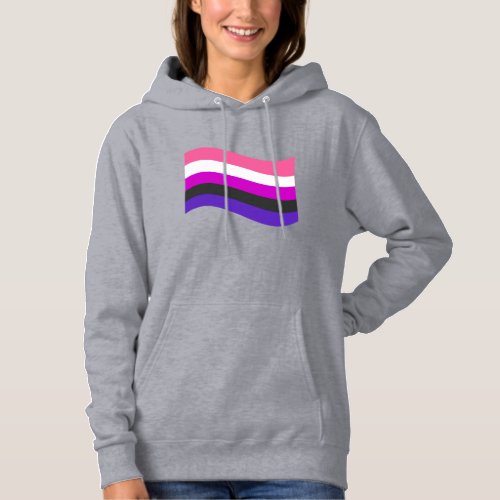 Genderfluid Pride Wavy Flag Hoodie