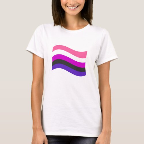 Genderfluid Pride Wavy Flag T_Shirt