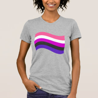 Genderfluid Pride Wavy Flag T-Shirt
