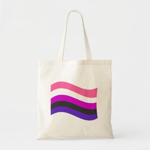 Genderfluid Pride Wavy Flag Tote Bag