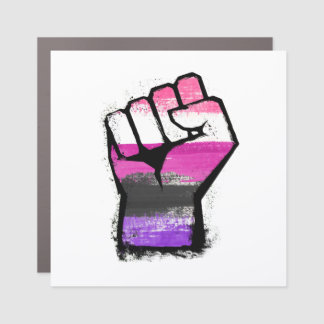 Genderfluid Protest Fist Car Magnet