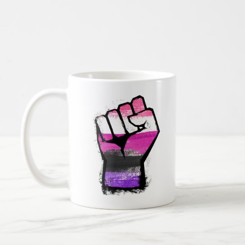 Genderfluid Protest Fist Coffee Mug