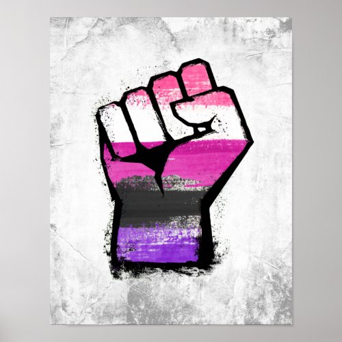 Genderfluid Protest Fist Poster