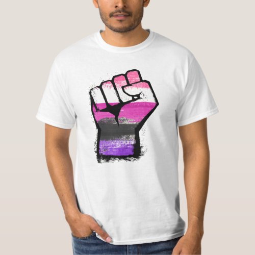 Genderfluid Protest Fist T_Shirt