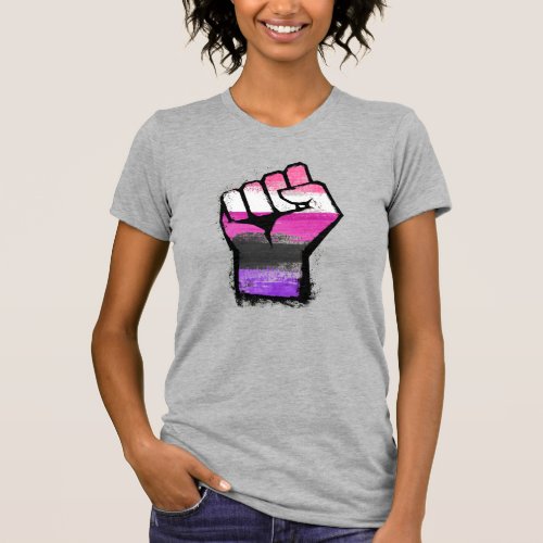 Genderfluid Protest Fist T_Shirt