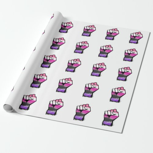 Genderfluid Protest Fist Wrapping Paper