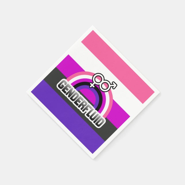GENDERFLUID RAINBOW PAPER NAPKINS (Corner)