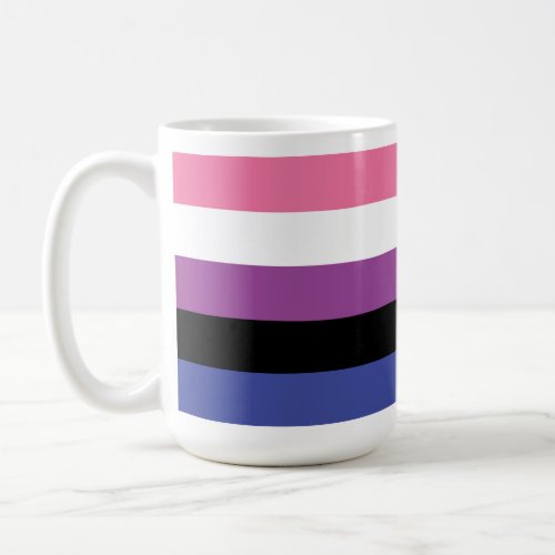 Genderfluid Stripe LGBT Gay Transgender Coffee Mug