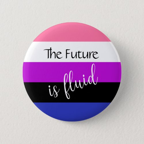 Genderfluid The Future is Fluid Custom Text Button