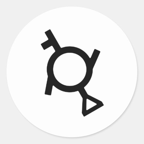 Genderfluid Third Gender Demigirl Gender Symbol Classic Round Sticker