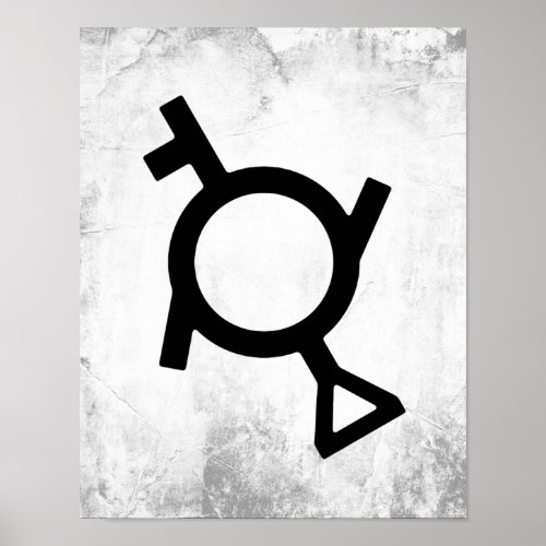 Genderfluid Third Gender Demigirl Gender Symbol Poster