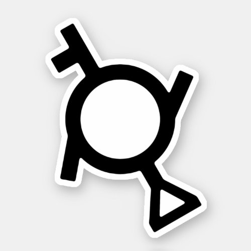 Genderfluid Third Gender Demigirl Gender Symbol Sticker