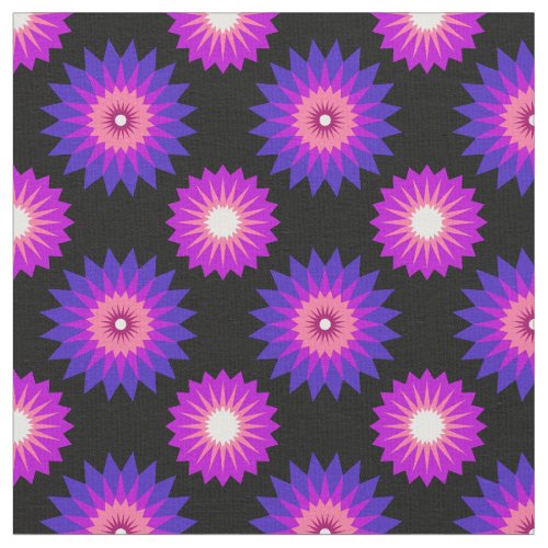 Genderfluidity pride colors black flower pattern fabric